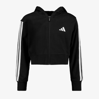 Adidas JG 3S FT FZ cropped vest meisjes zwart