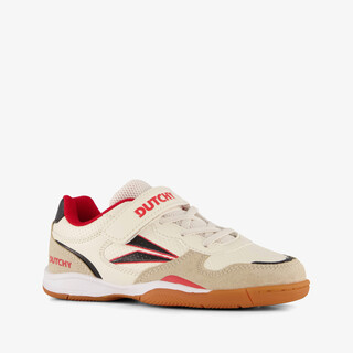 Dutchy Sharp kinder zaalschoenen IC beige rood