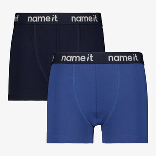 Name It 2-pack jongens boxershorts blauw zwart