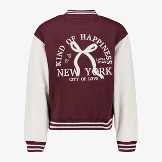 TwoDay meisjes baseball vest bordeaux rood