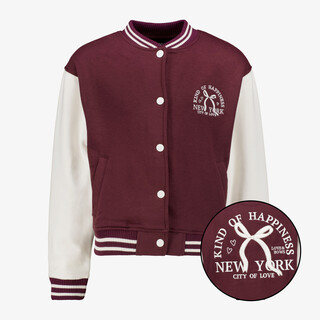 TwoDay meisjes baseball vest bordeaux rood
