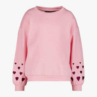 TwoDay meisjes sweater met hartjes mouwen roze