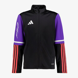Adidas F50 TR JKT Y kinder trainingsvest zwart paars