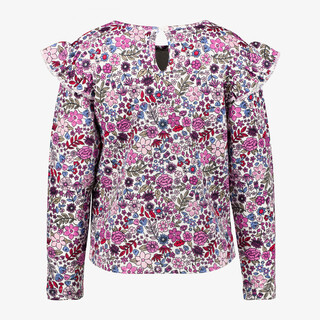 TwoDay meisjes blouse met bloemenprint roze