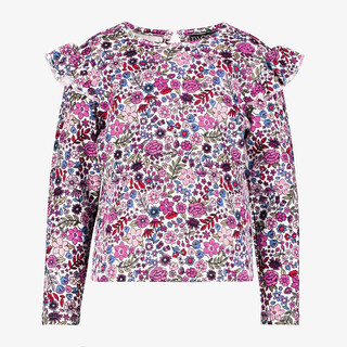 TwoDay meisjes blouse met bloemenprint roze