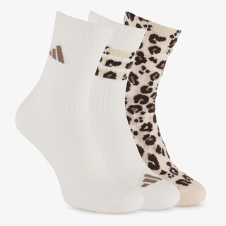 3 paar Adidas dames sokken met panterprint