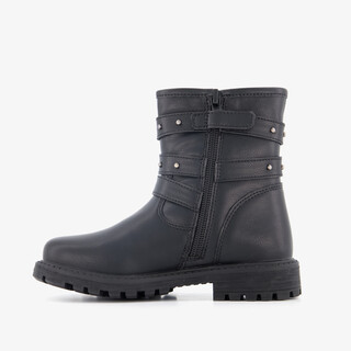 Blue Box meisjes biker boots met hartje zwart