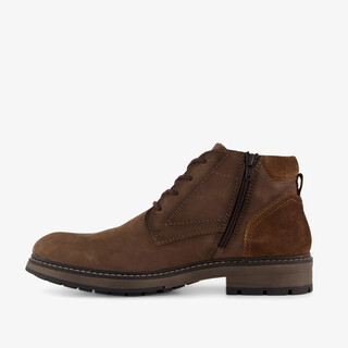 Van Beers suède heren veterschoenen cognac bruin
