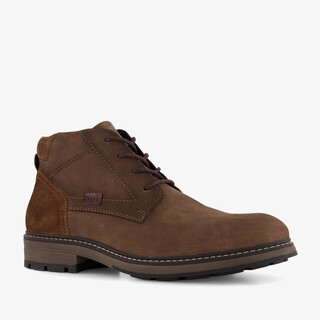 Van Beers suède heren veterschoenen cognac bruin