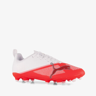 Puma Ultra 7 Play MG kinder voetbalschoenen wit rood