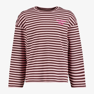 MyWay gestreept meisjes shirt met lange mouwen roze