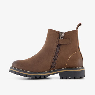 Stap leren jongens Chelsea boots bruin