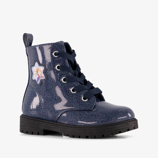Frozen meisjes veterboots met glitters blauw