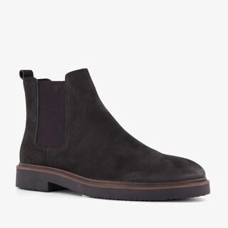 Van Beers suède heren Chelsea boots donkerblauw