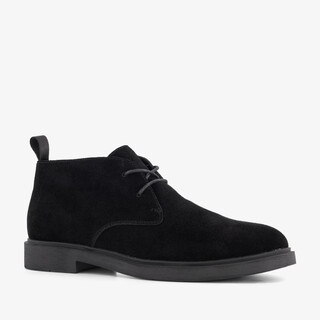 Van Beers suède heren veterschoenen zwart