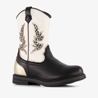 Blue Box meisjes cowboylaarzen zwart wit