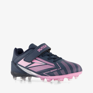 Dutchy Flow FG kinder voetbalschoenen blauw roze