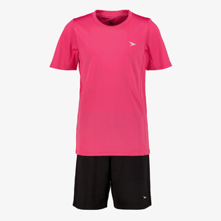 Dutchy tweedelige meisjes  sport set roze zwart