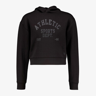 Osaga cropped meisjes sport hoodie zwart