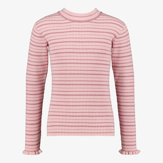 Name IT Vianna geribde meisjes top met strepen roze lila