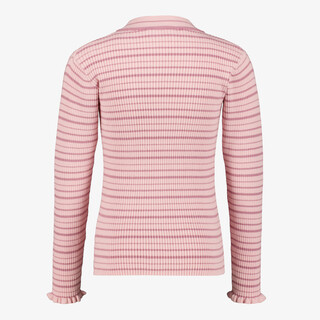 Name IT Vianna geribde meisjes top met strepen roze lila
