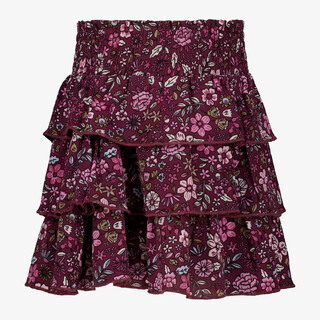 TwoDay meisjes rok met bloemenprint paars