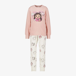 Gabby meisjes pyjama roze wit