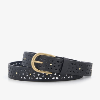 Dames riem met goudkleurige studs zwart
