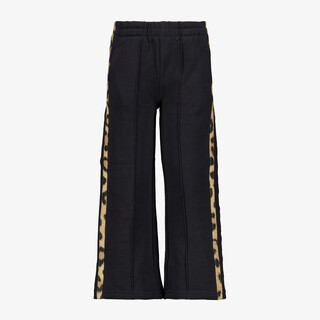 TwoDay meisjes broek met panterprint biezen zwart