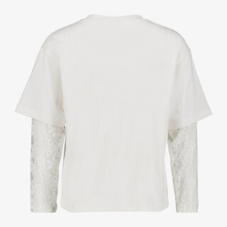 TwoDay meisjes shirt met lange kanten mouwen wit
