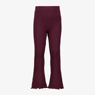 TwoDay flared meisjes broek met ribstructuur bordeauxrood