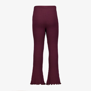 TwoDay flared meisjes broek met ribstructuur bordeauxrood