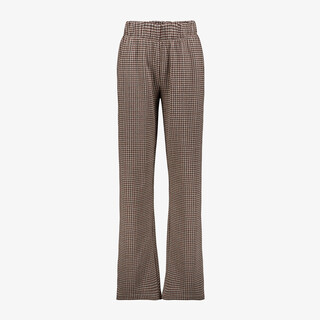 TwoDay dames wide leg broek geruit bruin