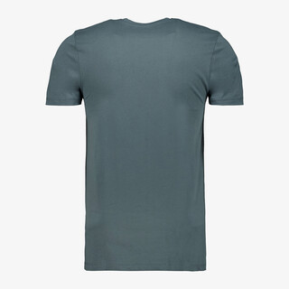 Unsigned heren T-shirt blauw-groen katoen ronde hals