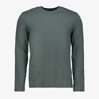 Unsigned heren longsleeve shirt groenblauw