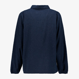 TwoDay dames blouse met subtiele glitters donkerblauw