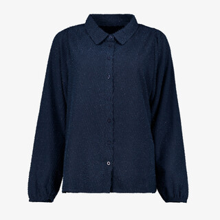 TwoDay dames blouse met subtiele glitters donkerblauw