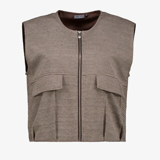 TwoDay dames gilet met print beige bruin