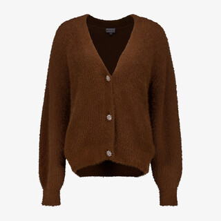 TwoDay zacht dames vest donkerbruin