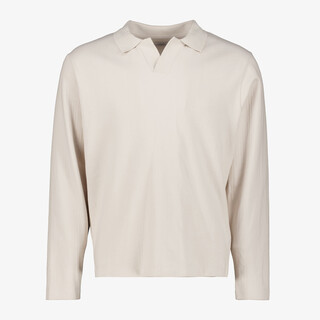 JJ Rebel heren split neck sweater beige