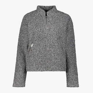 TwoDay dames bouclé bomber jas grijs