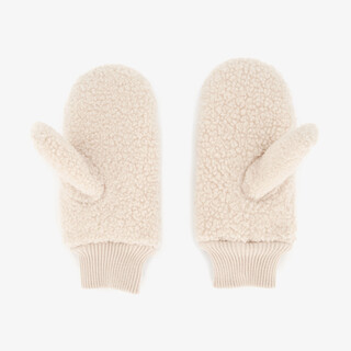 Dames teddy wanten beige