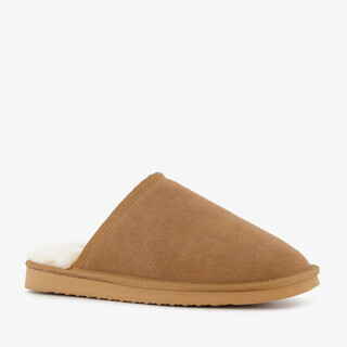 Hush Puppies suède heren pantoffels cognac