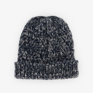 Gebreide kinder muts blauw