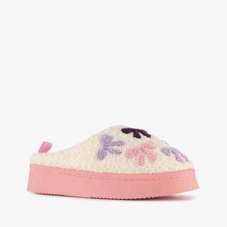 Thu!s meisjes pantoffels met strikjes crème roze