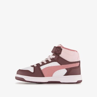 Puma Rebound Slam Mid AC+ PS meisjes sneakers roze wit