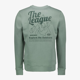 Unsigned heren sweater met backprint groen