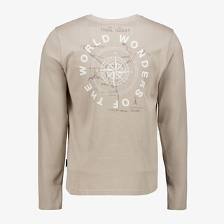 Unsigned heren longsleeve shirt met backprint groen