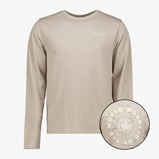 Unsigned heren longsleeve shirt met backprint groen