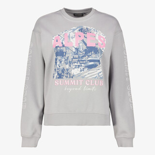 TwoDay dames sweater met opdruk grijs